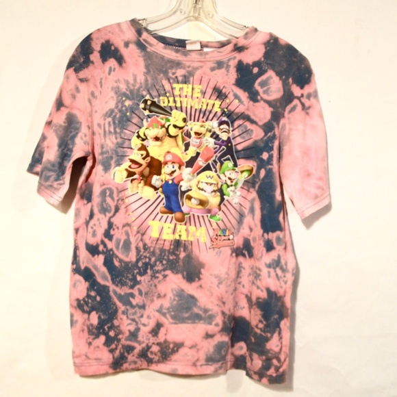 Nintendo Other - Super Mario XL Boys T shirt youth Distressed Blue